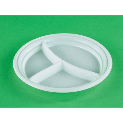 Тарелка PS 205 мл б/с, 2-х, 3-х секционная (100 шт/уп)